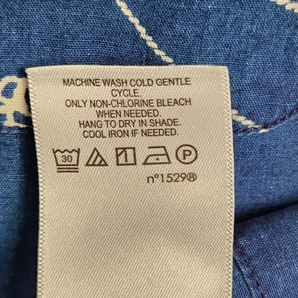 Ralph Lauren Double RL Blue Western Rodeo Camp Shirt Japanese Cotton Mens Size L - Picture 10 of 12